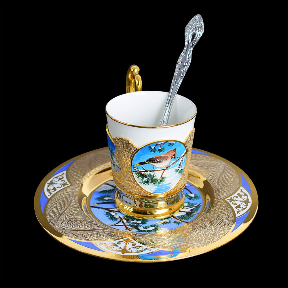 Luxury set for coffee in the Russian style