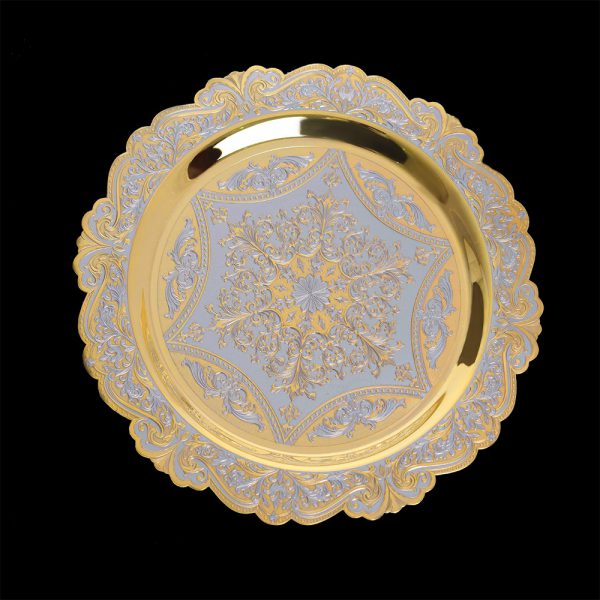 Exquisite handmade gold plate