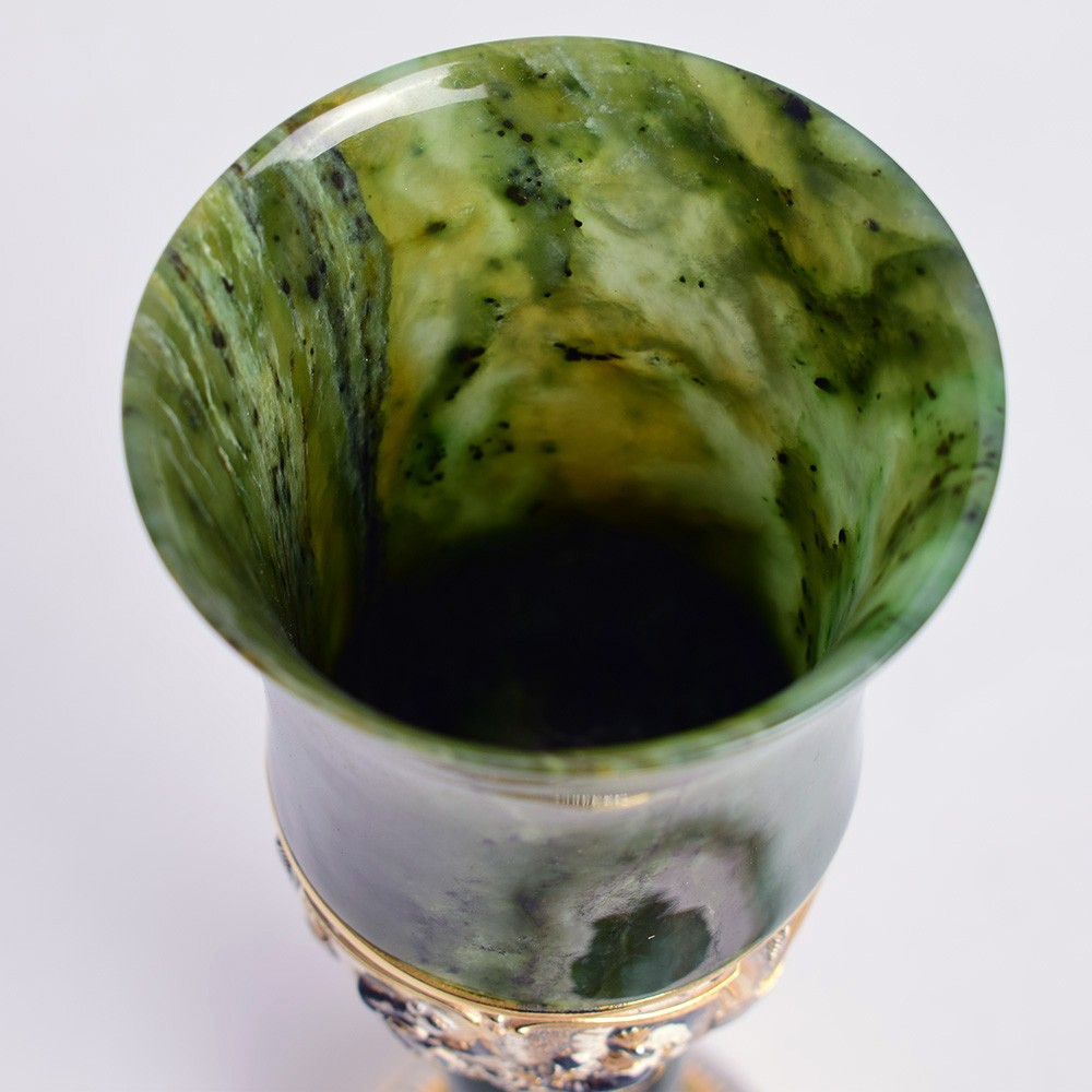 Jade glass goblet