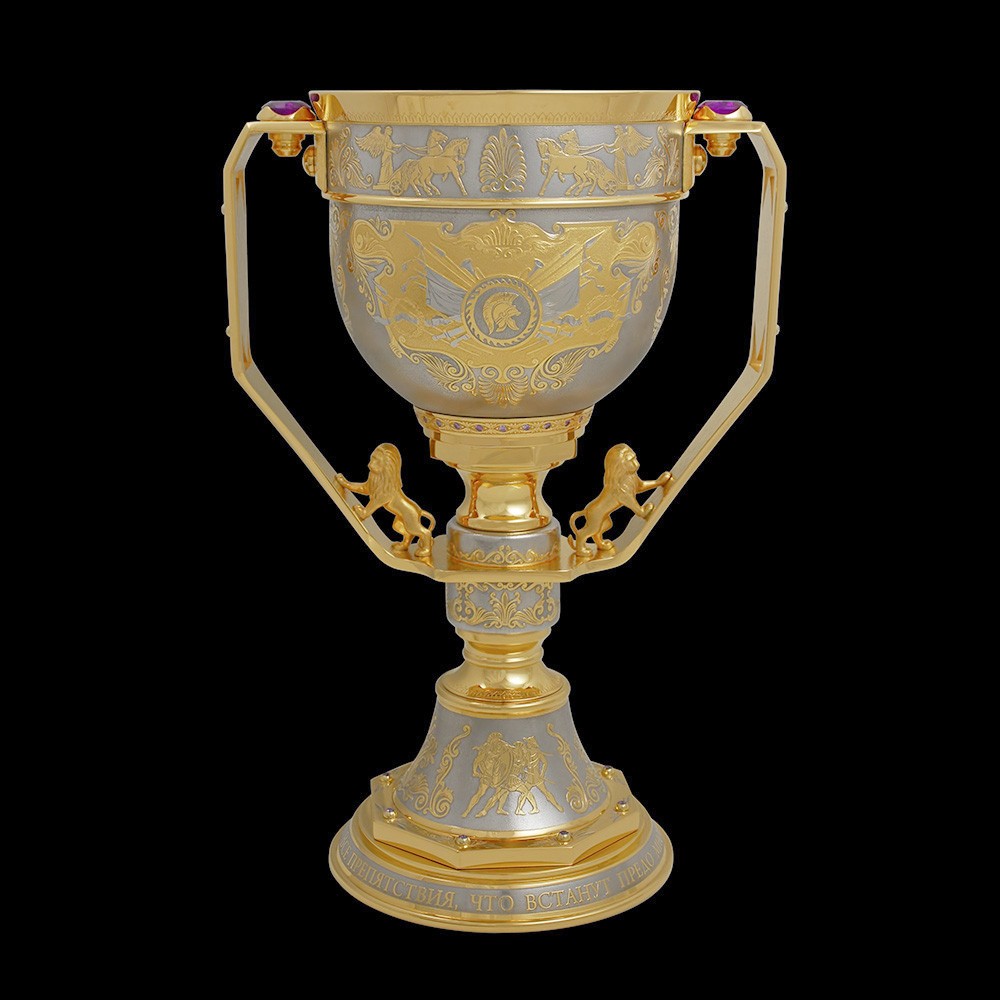 Symbol of a successful deal - gold cup