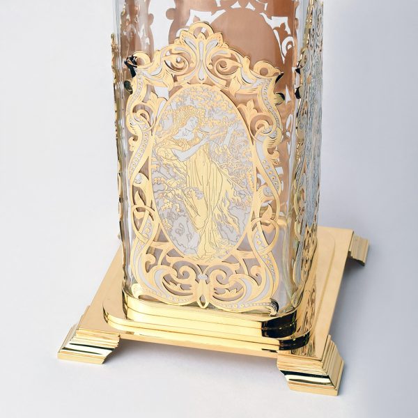 Gold and glass - Vase Diana handmade