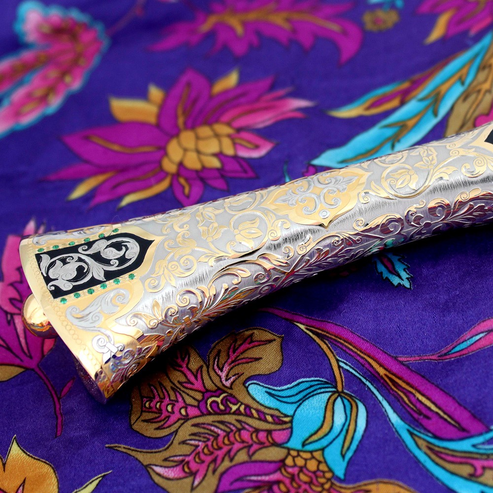 Golden hilt of arab knife