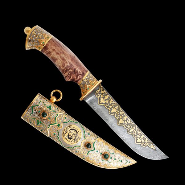 Luxurious knife for a citizen of the UAE. Variant of men's gift.