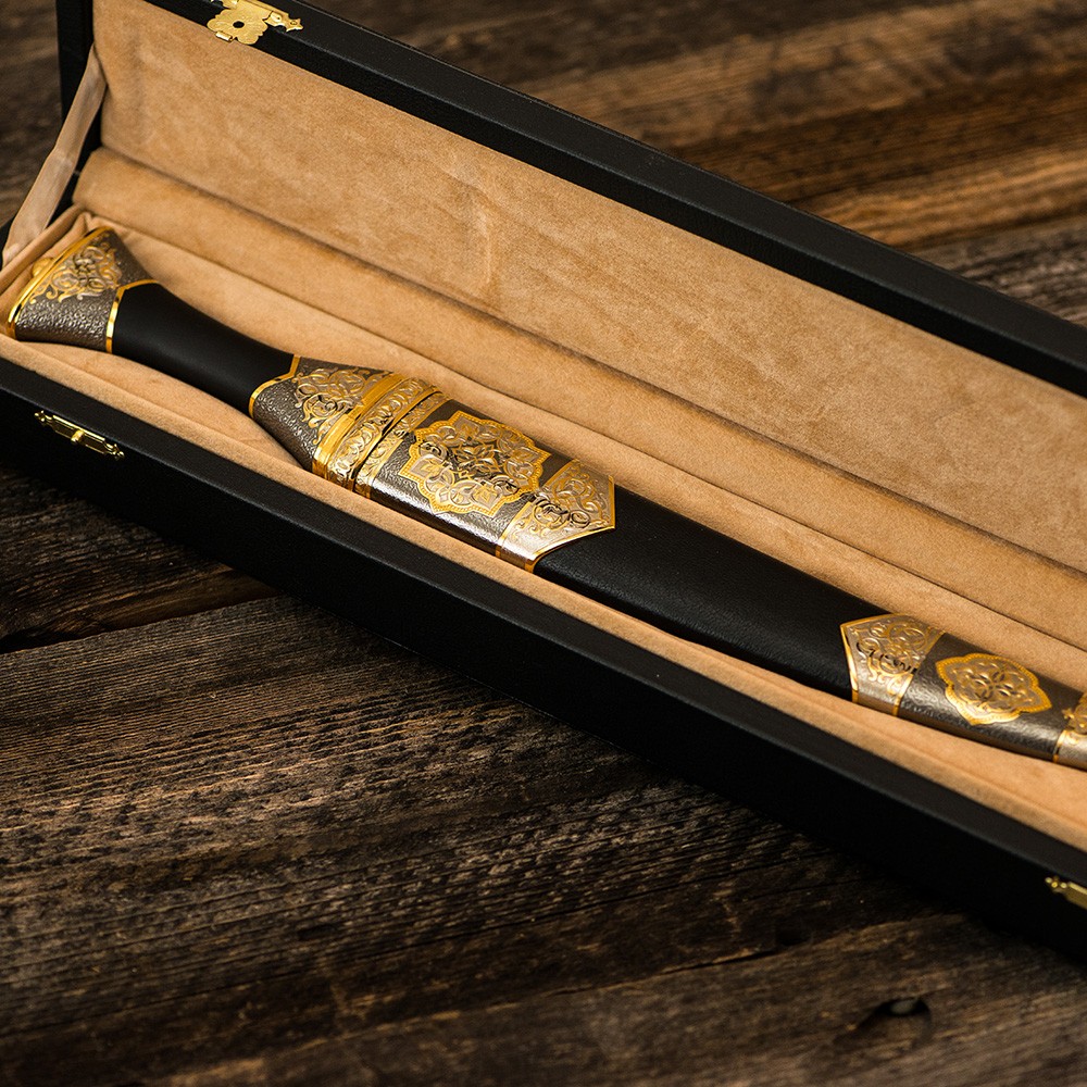 Exquisite handmade dagger in a gift box made of wood.