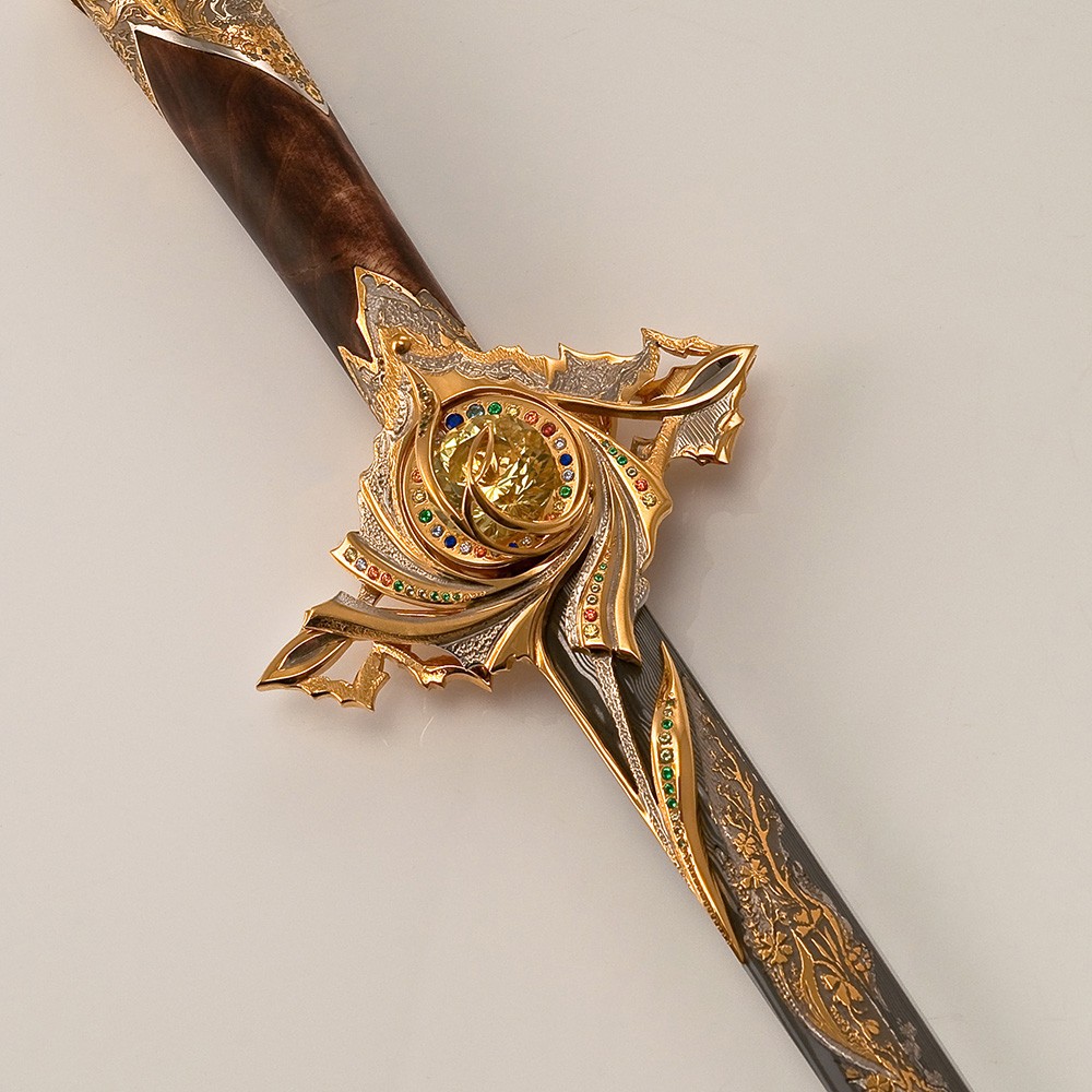 The stylet is dedicated to the elements of the earth. Jewelry work of Russian gunsmiths