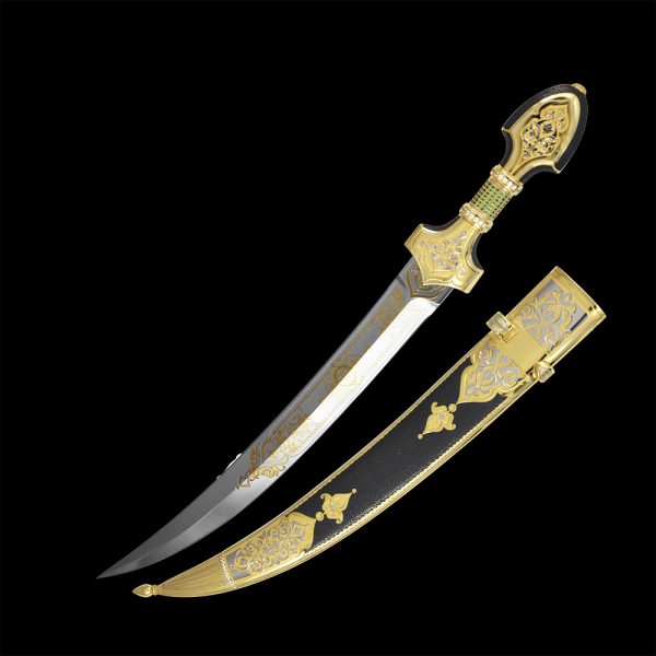 The souvenir "Khan" bebut in its shape and characteristics corresponds to the "combat" prototype dagger. A slightly curved blade of medium length, pointed on both sides, made it easy to strike and chop.