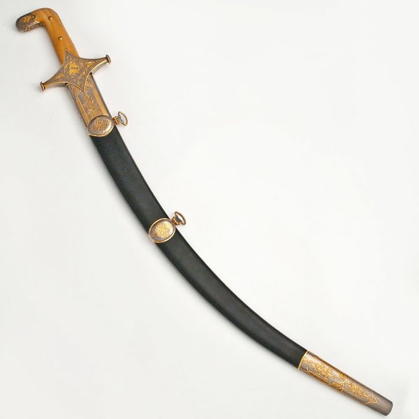 The arabic sword is Shamshir. Exclusive handmade work of Russian gunsmiths from Zlatoust