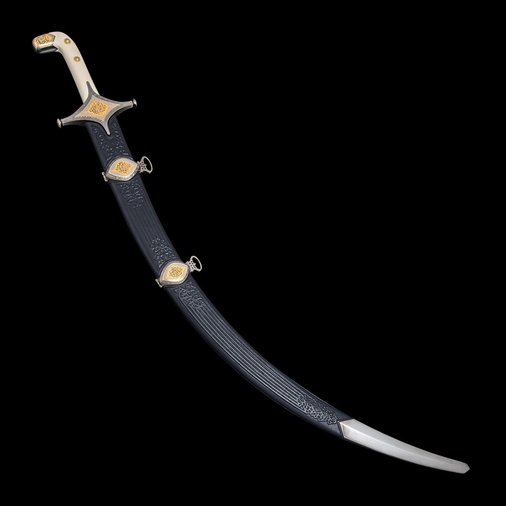 The Arabian sword Zulfikar is a sacred weapon. Luxurious gift for the leader, Sheikh, King