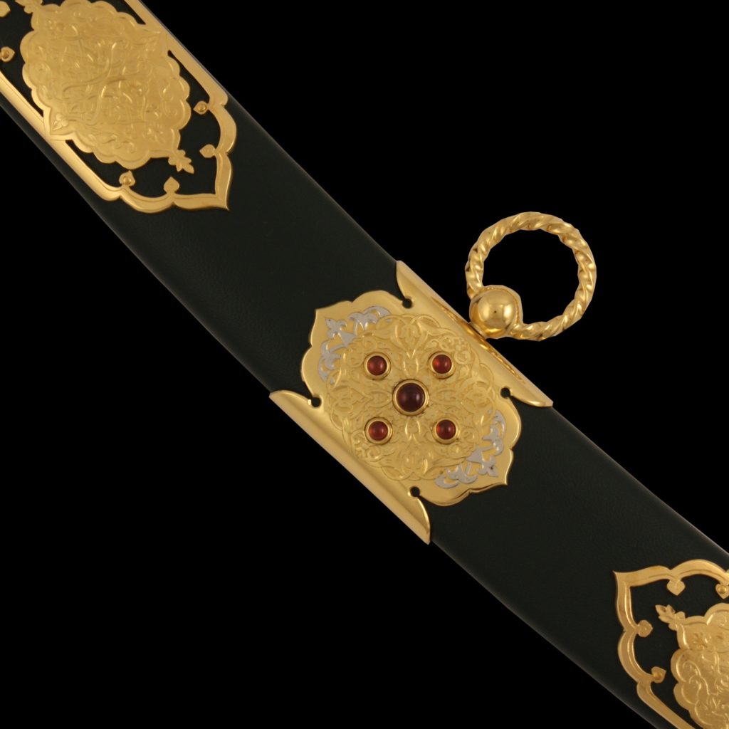 Leather sword sheath arabic with belt ring