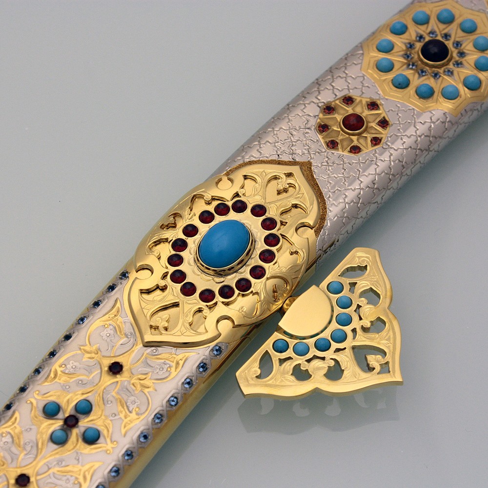 Gemstone arabic sword sheath
