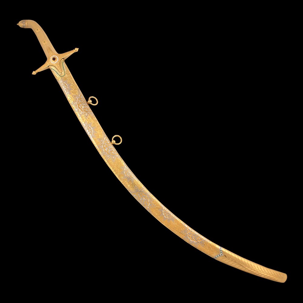 Golden arabic sword