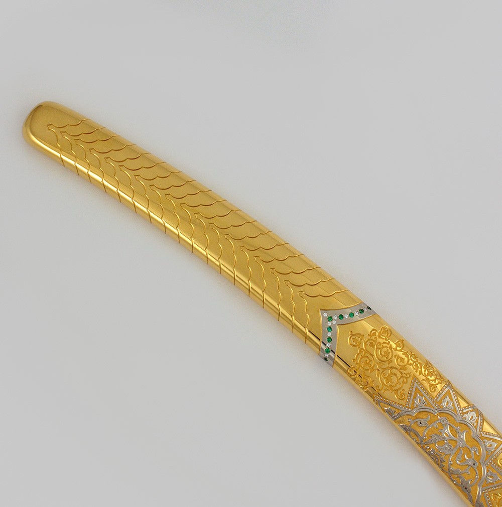 Golden sheath of arabic sword