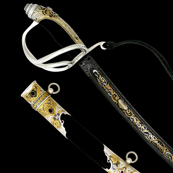 Exclusive handmade saber from the masters of Russia. Option presidential gift for the head.