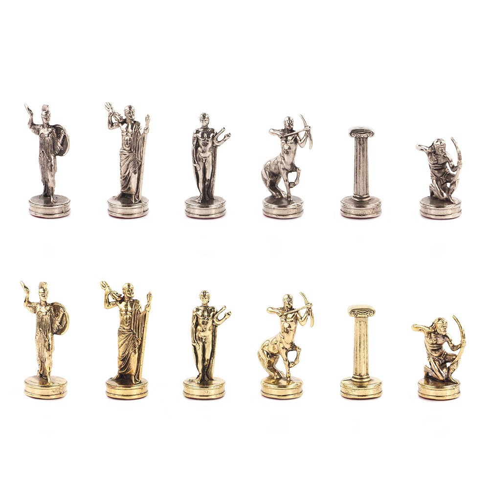 Chess figures of the Greek gods. The magnificent work of the Zlatoust masters.