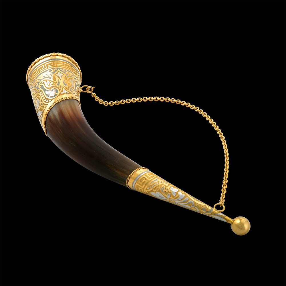 Engraved and Gold Horn