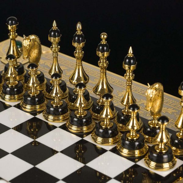 Chess - White marble | Pegasus Leaders | Free shipping | Handwork