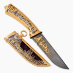 Golden decorated knife