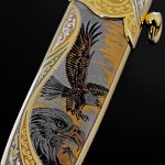 image of an eagle in flight on a scabbard
