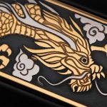 golden dragon engraving