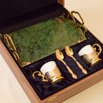 Golden coffee set. Buy in Dubai. Wafi Mall